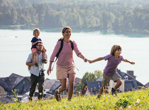Wandern mit Familie bei Strobl am Wolfgangsee 