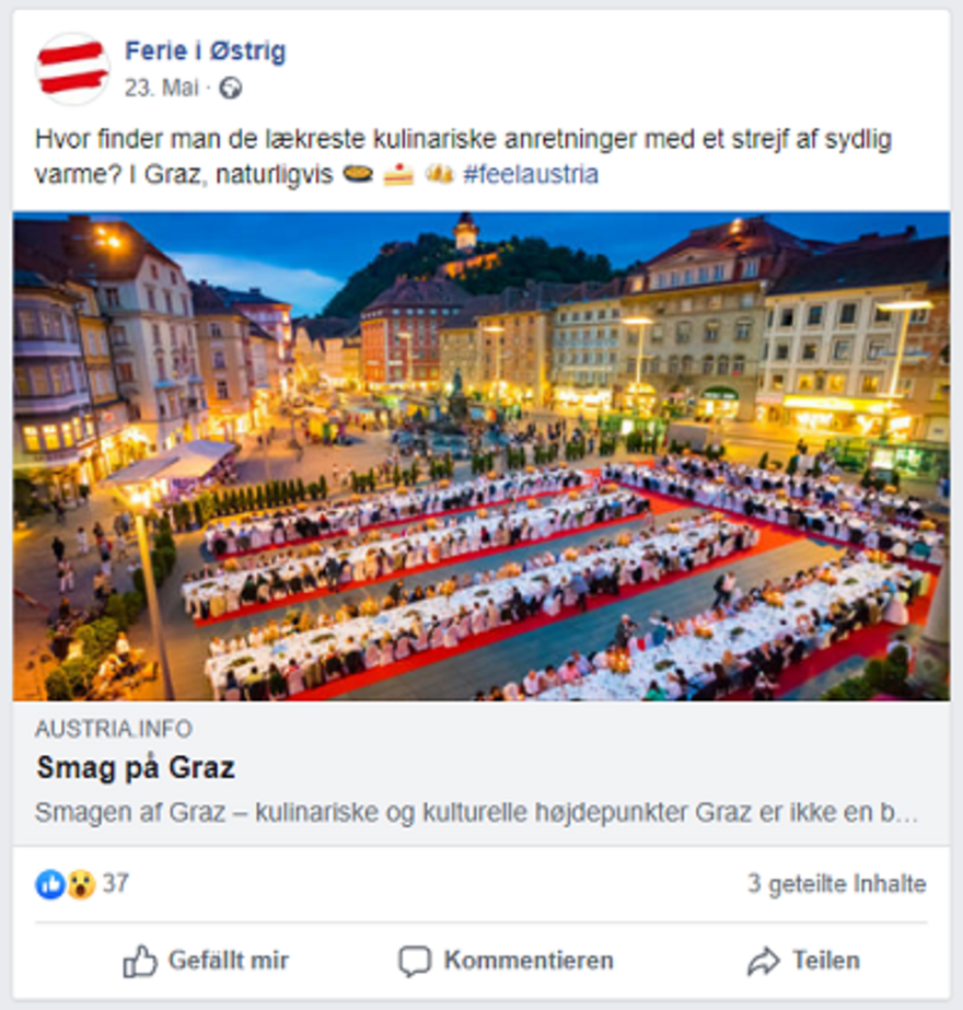 Facebook-Posting Beispiel