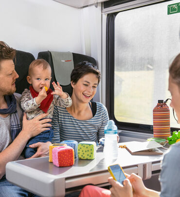 ÖBB Familie im Zug